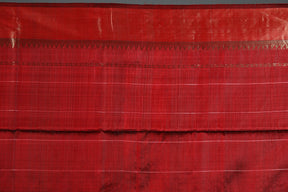 Black Pure Checkered Kanjivaram Kalashetra Saree