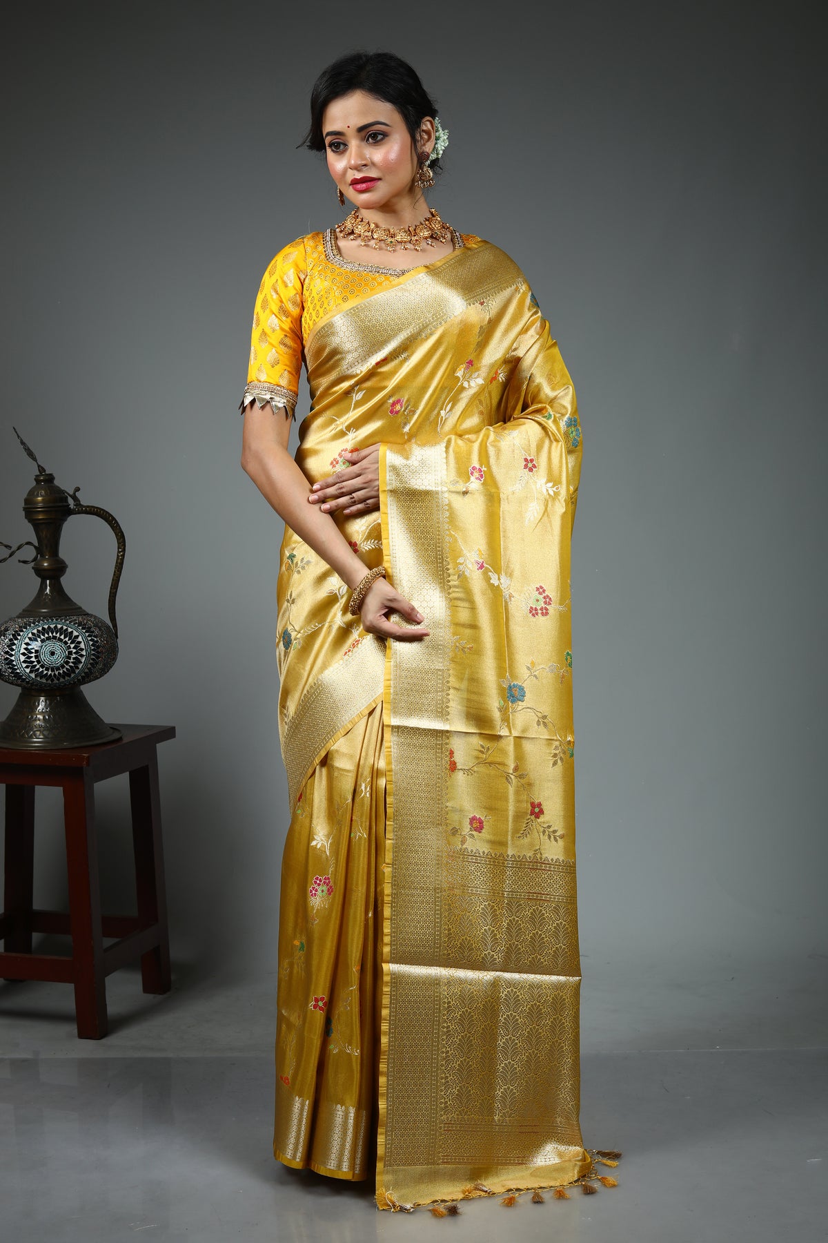 Yellow Tissue Saree