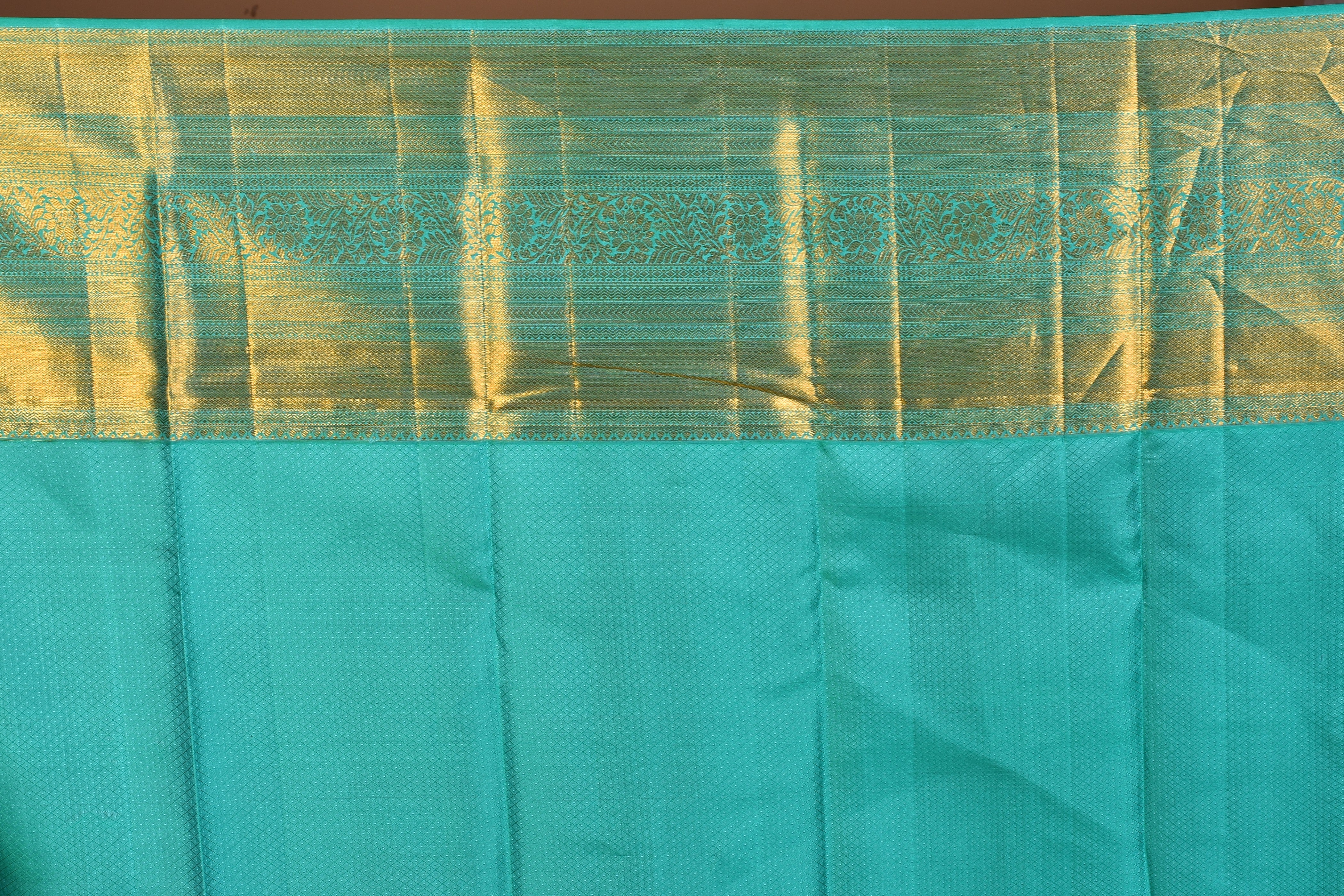 Green Pure Kanjivaram Saree with Golden Borders - Keya Seth Exclusive