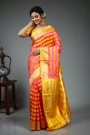 Pink Pure Katan Saree