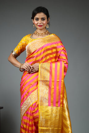 Pink Pure Katan Saree