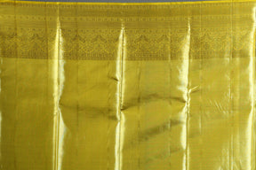 Yellow Dual Tone Pure Tissue Kanjivaram Saree