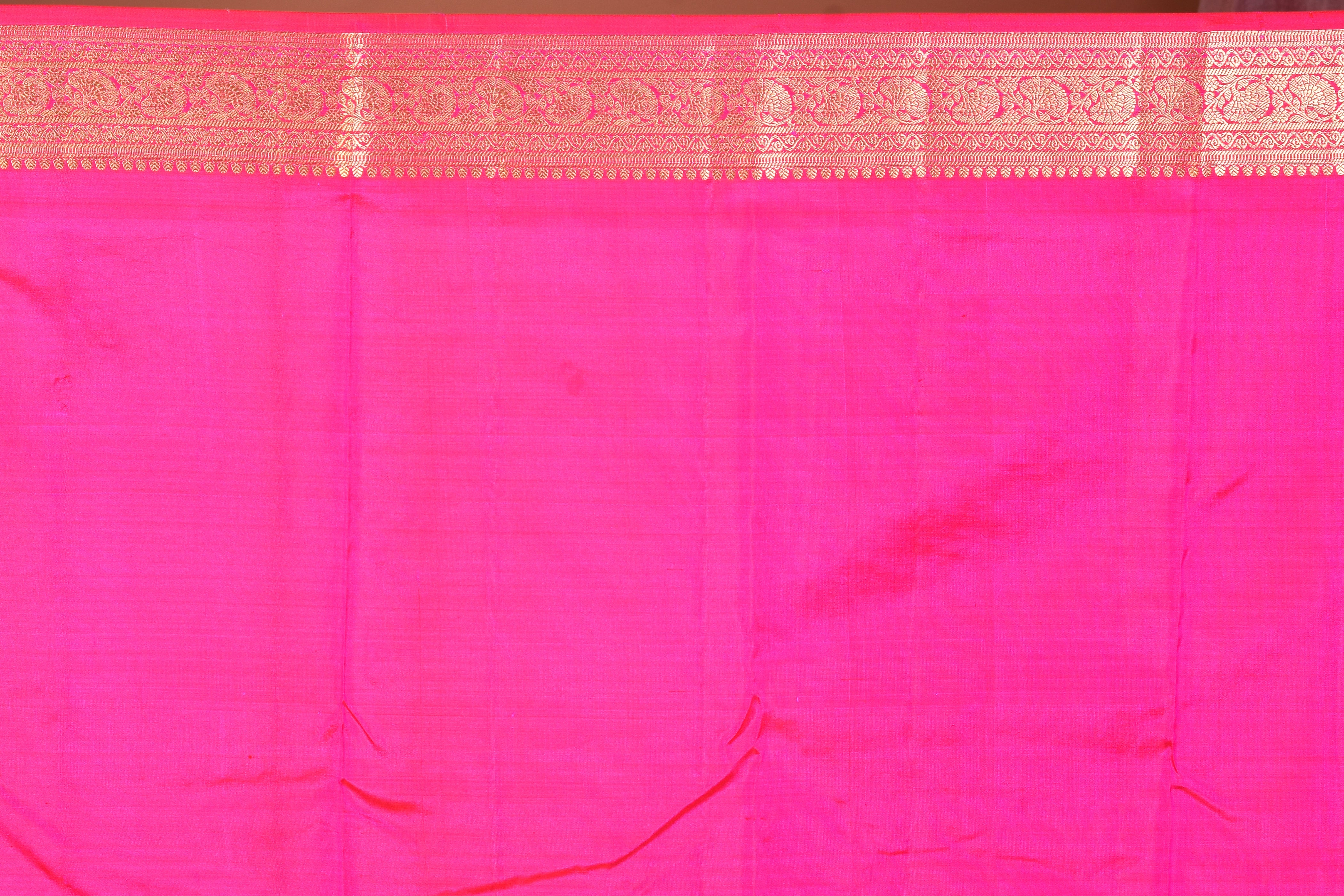 Rani Pure Kanjivaram Saree with Golden Borders - Keya Seth Exclusive