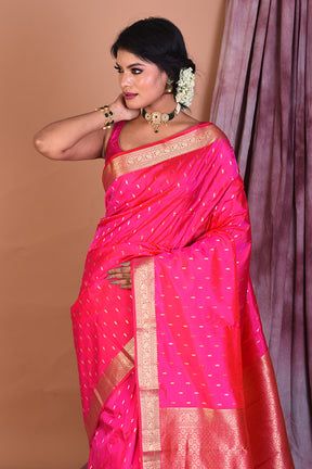 Rani Pure Kanjivaram Saree with Golden Borders - Keya Seth Exclusive