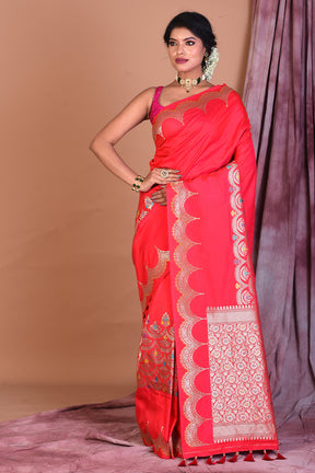 Rani Blended Silk Saree with Golden Zari - Keya Seth Exclusive