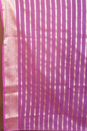 Magenta Blended Organza Saree with Zari Work - Keya Seth Exclusive