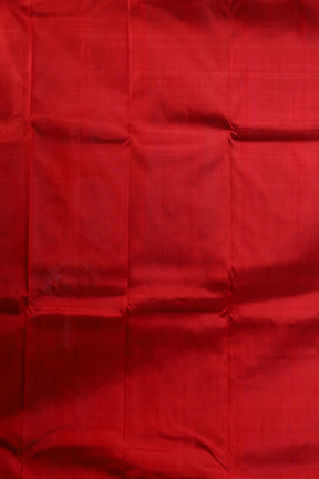 Red and White Checkered Kanjivaram Saree
