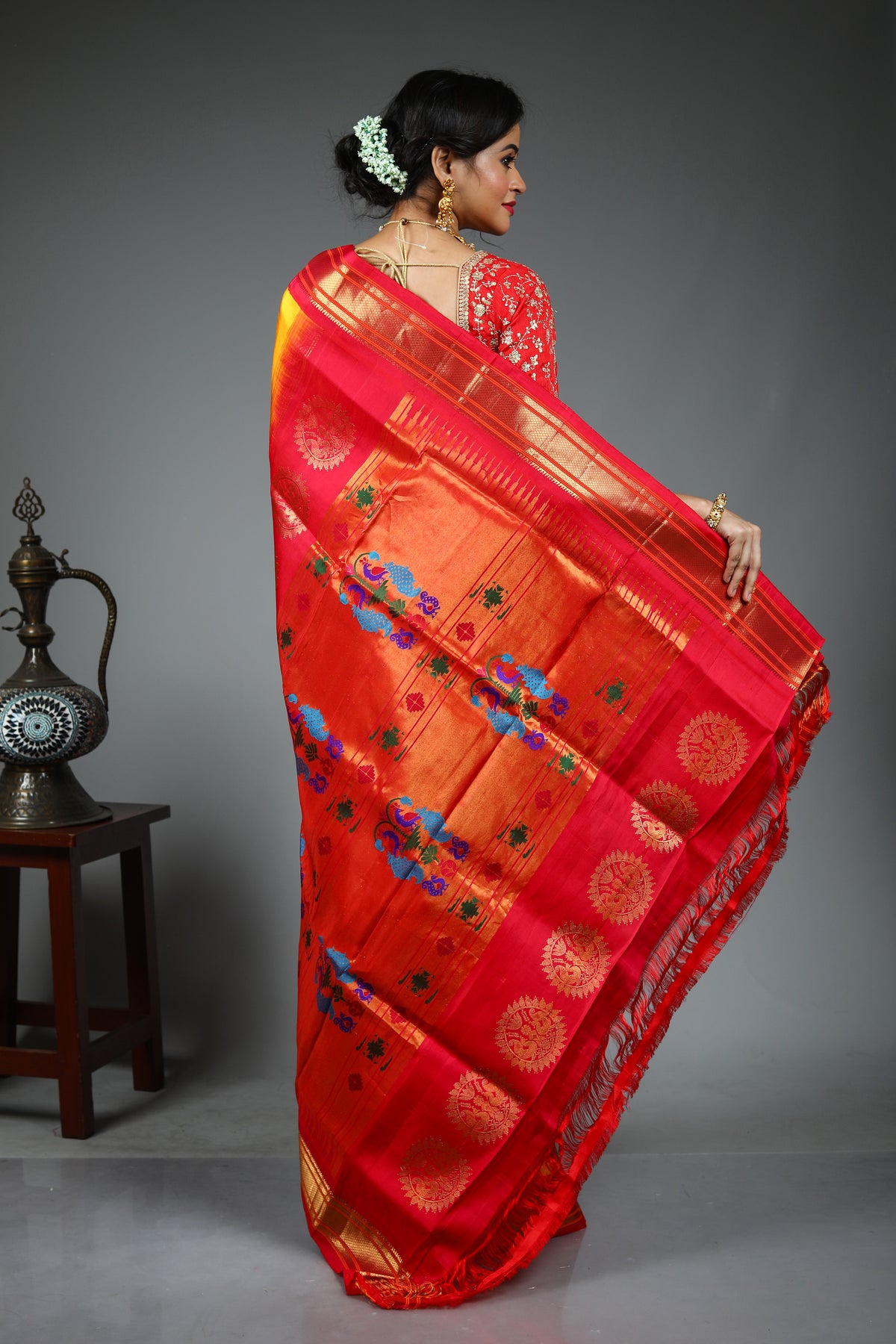 Yellow Pure Katan Saree