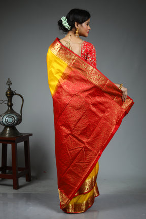 Yellow Pure Kanjivaram Saree