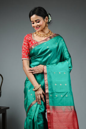 Green Pure Kanjivaram Silk Saree