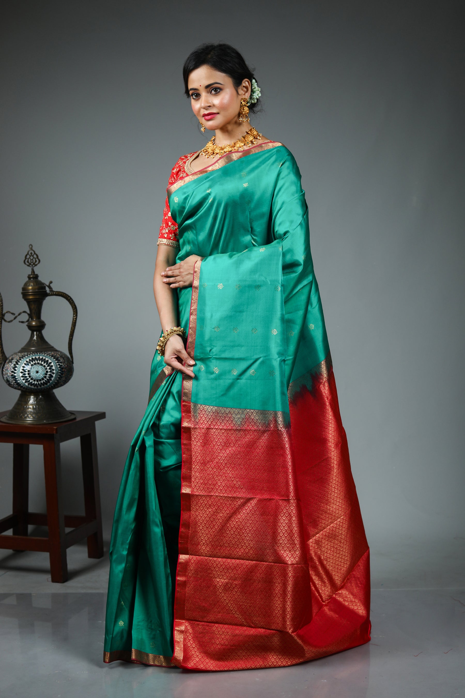 Green Pure Kanjivaram Silk Saree