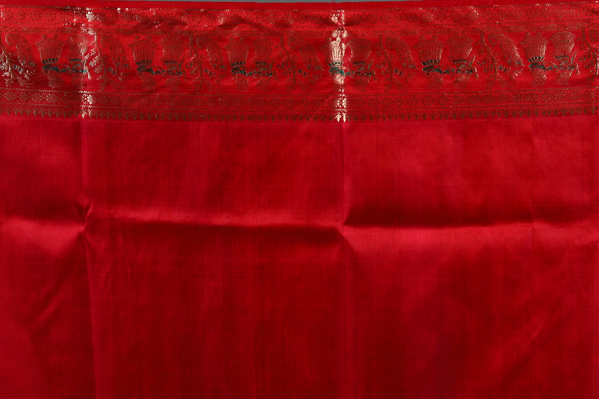 Red Pure Baluchari Saree