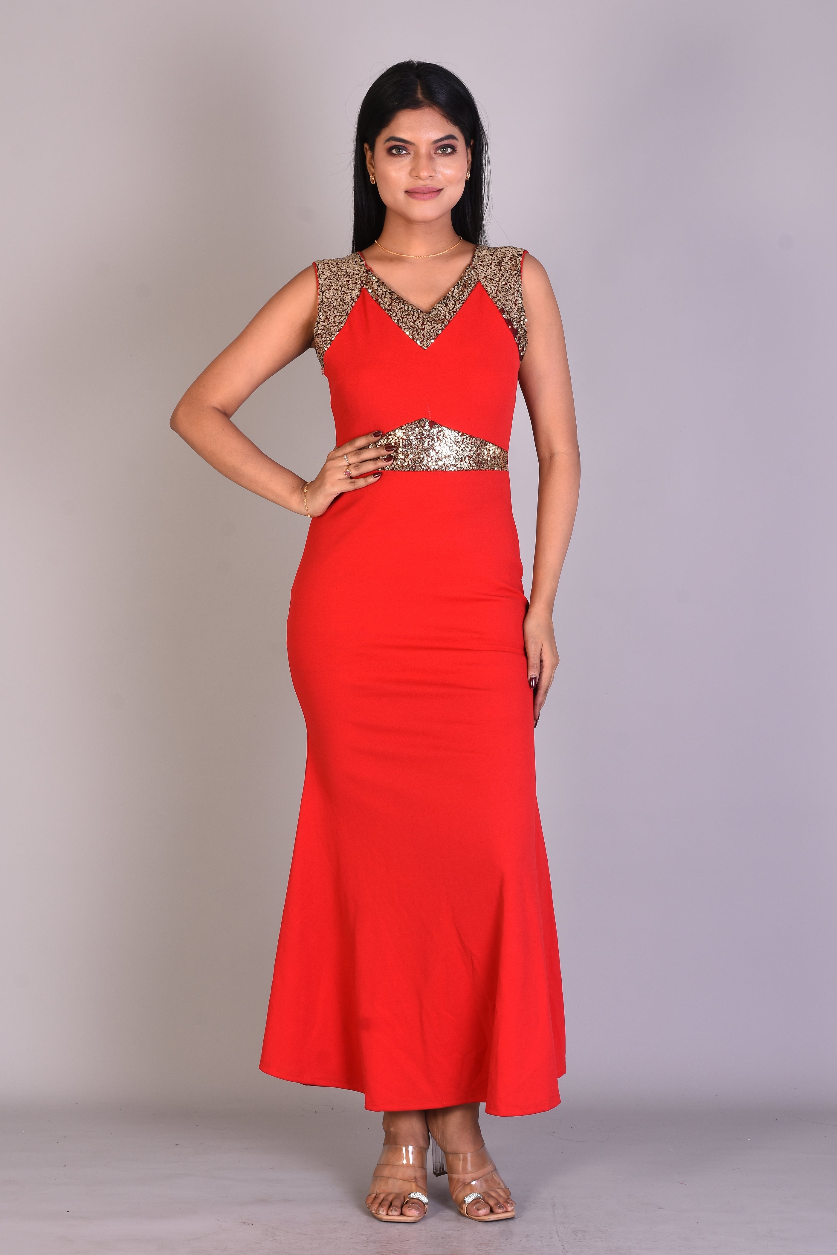 Gorgeous Red One-piece Bodycon Dress - Keya Seth Exclusive