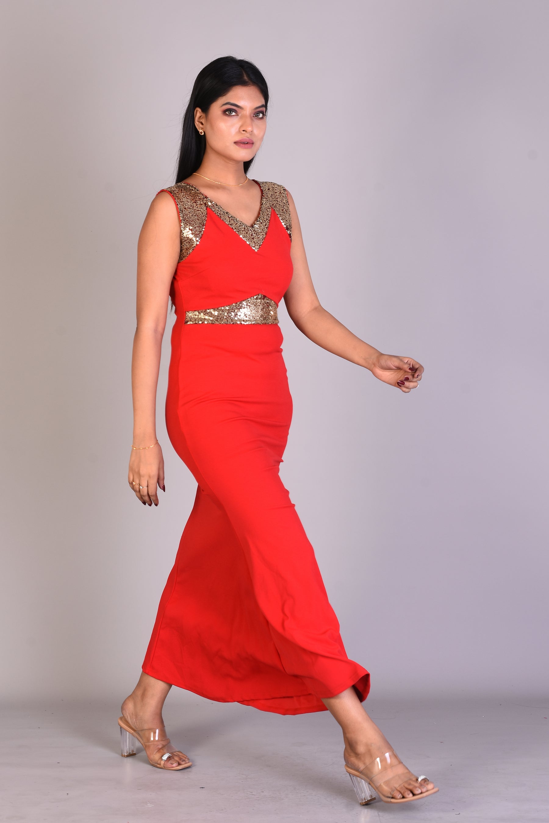Gorgeous Red One-piece Bodycon Dress - Keya Seth Exclusive