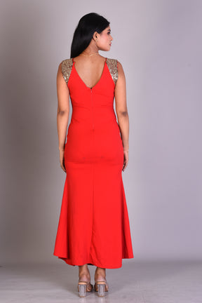 Gorgeous Red One-piece Bodycon Dress - Keya Seth Exclusive