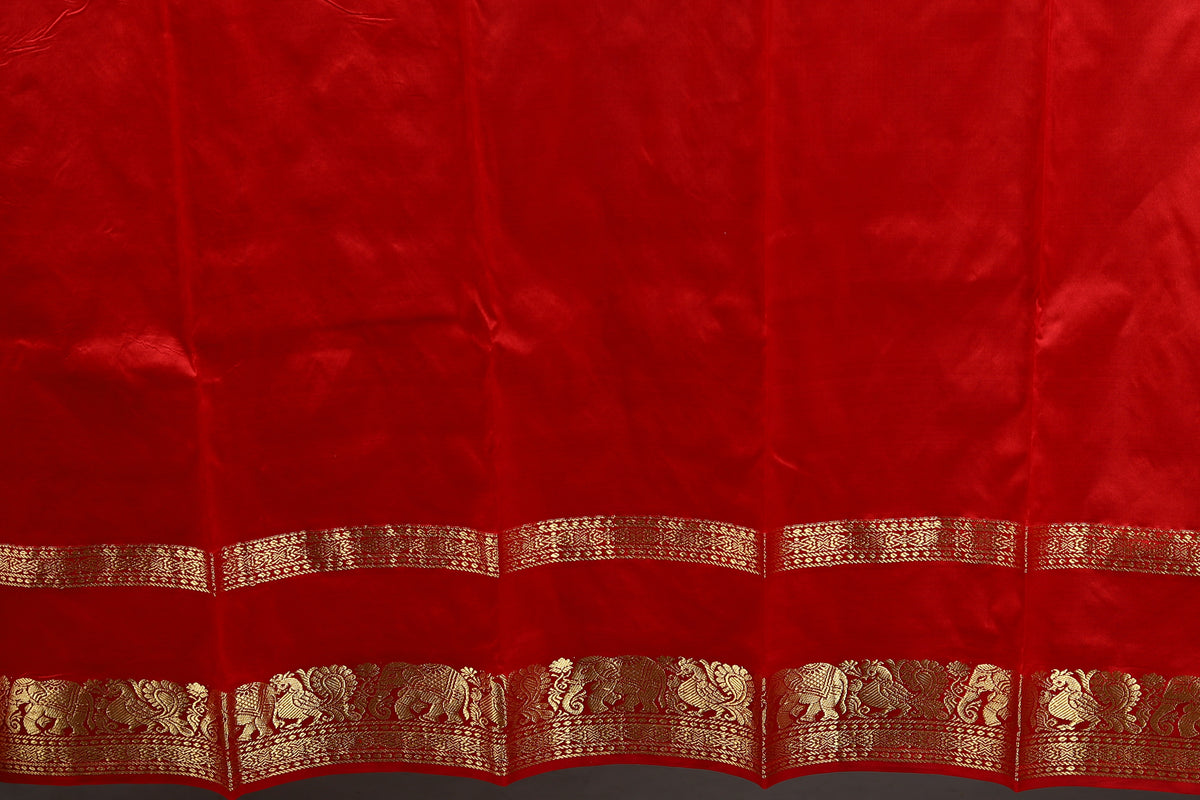 Beige Pure Kanjivaram Silk Saree