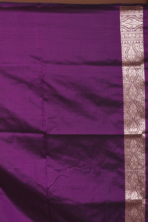 Purple Pure Katan Saree with Golden Zari - Keya Seth Exclusive