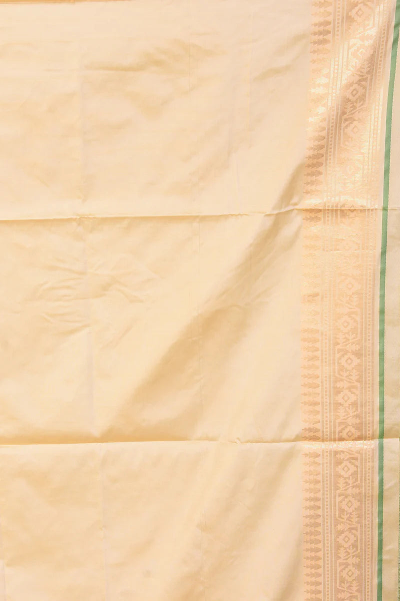 Offwhite Blended Silk Saree - Keya Seth Exclusive