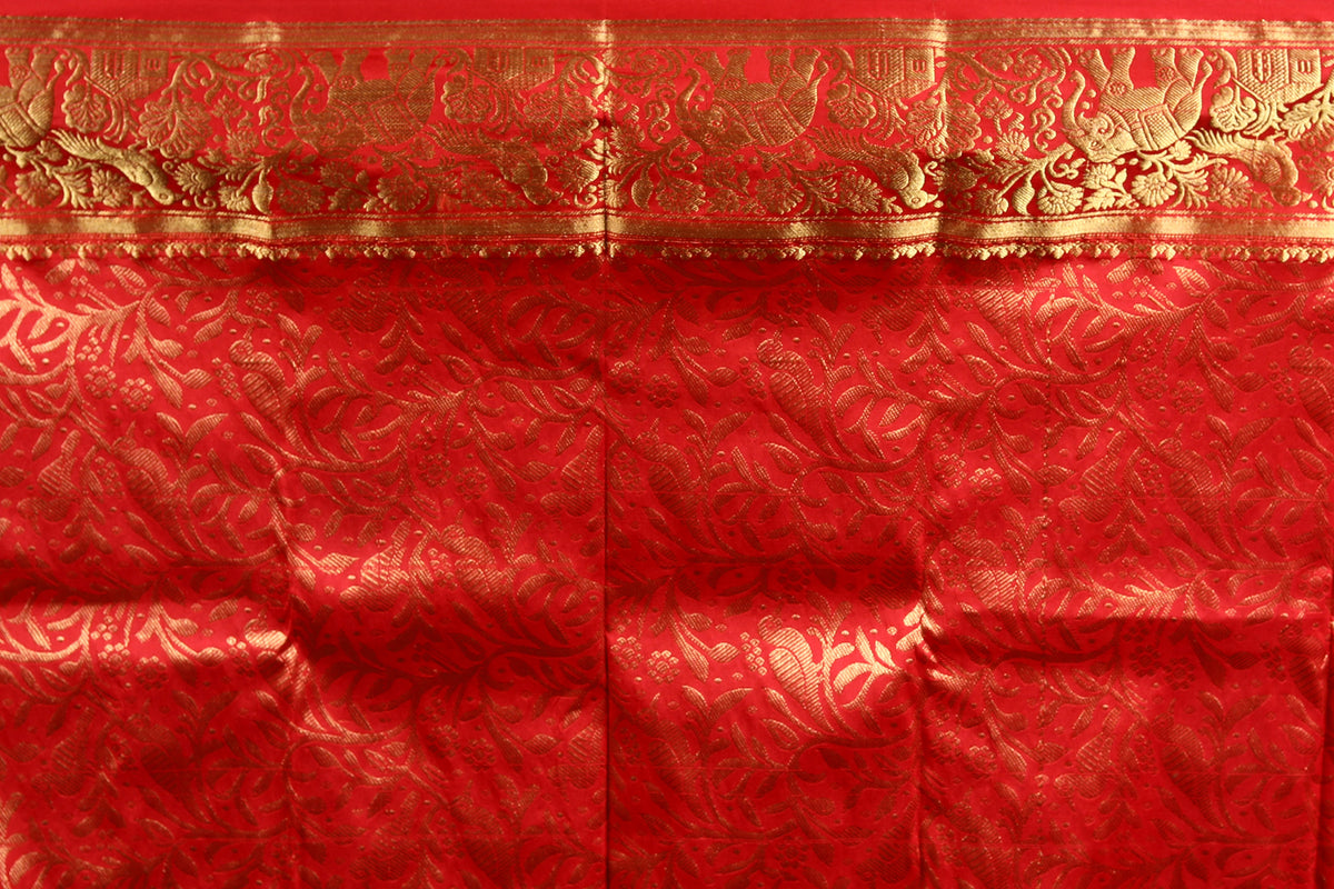Beige Pure Kanjivaram Silk Saree