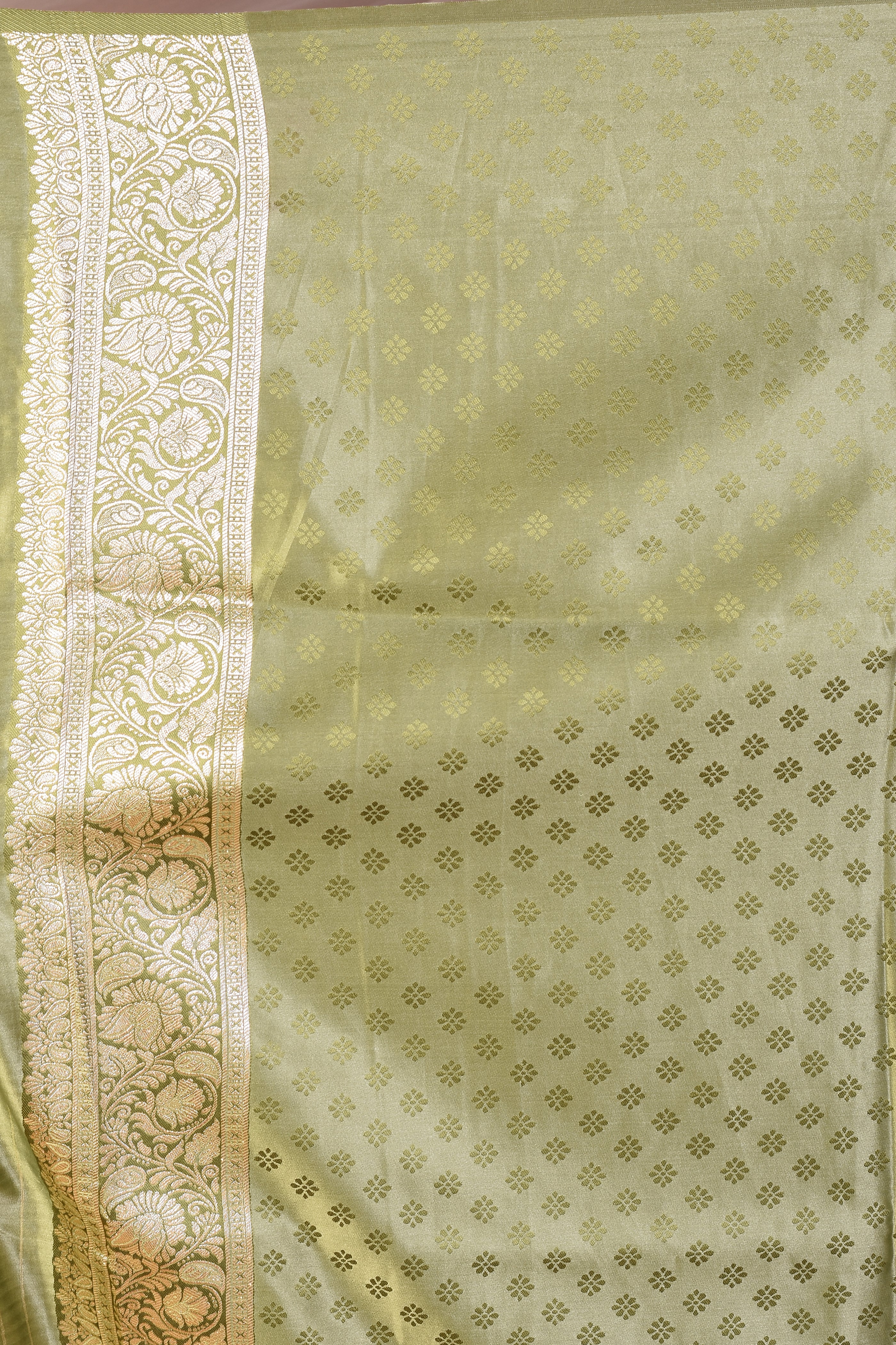 Green Blended Mashru Silk Saree - Keya Seth Exclusive