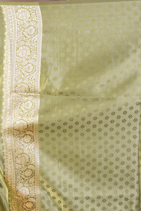Green Blended Mashru Silk Saree - Keya Seth Exclusive