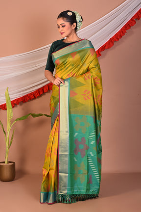 Green Blended Bangalore Silk Saree - Keya Seth Exclusive