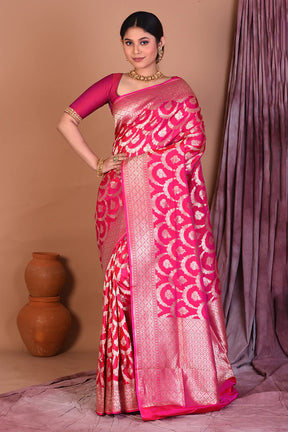 Rani Pure Katan Saree with Golden Zari - Keya Seth Exclusive