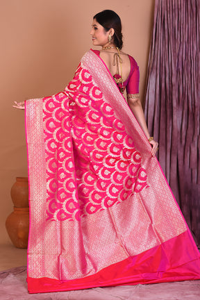 Rani Pure Katan Saree with Golden Zari - Keya Seth Exclusive