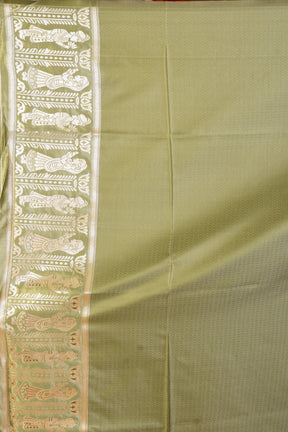 Green Blended Satin Silk Saree - Keya Seth Exclusive