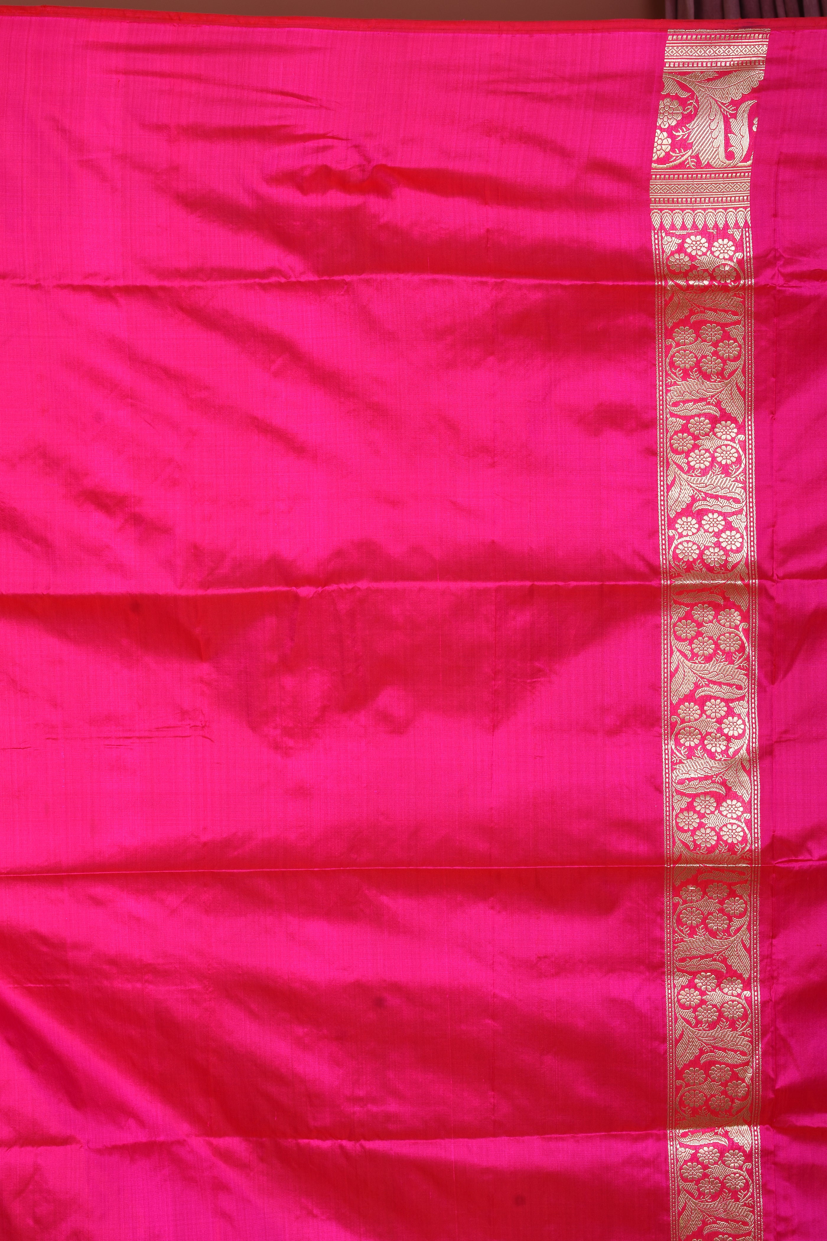 Rani Pure Katan Saree with Golden Zari - Keya Seth Exclusive