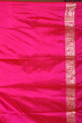 Rani Pure Katan Saree with Golden Zari - Keya Seth Exclusive