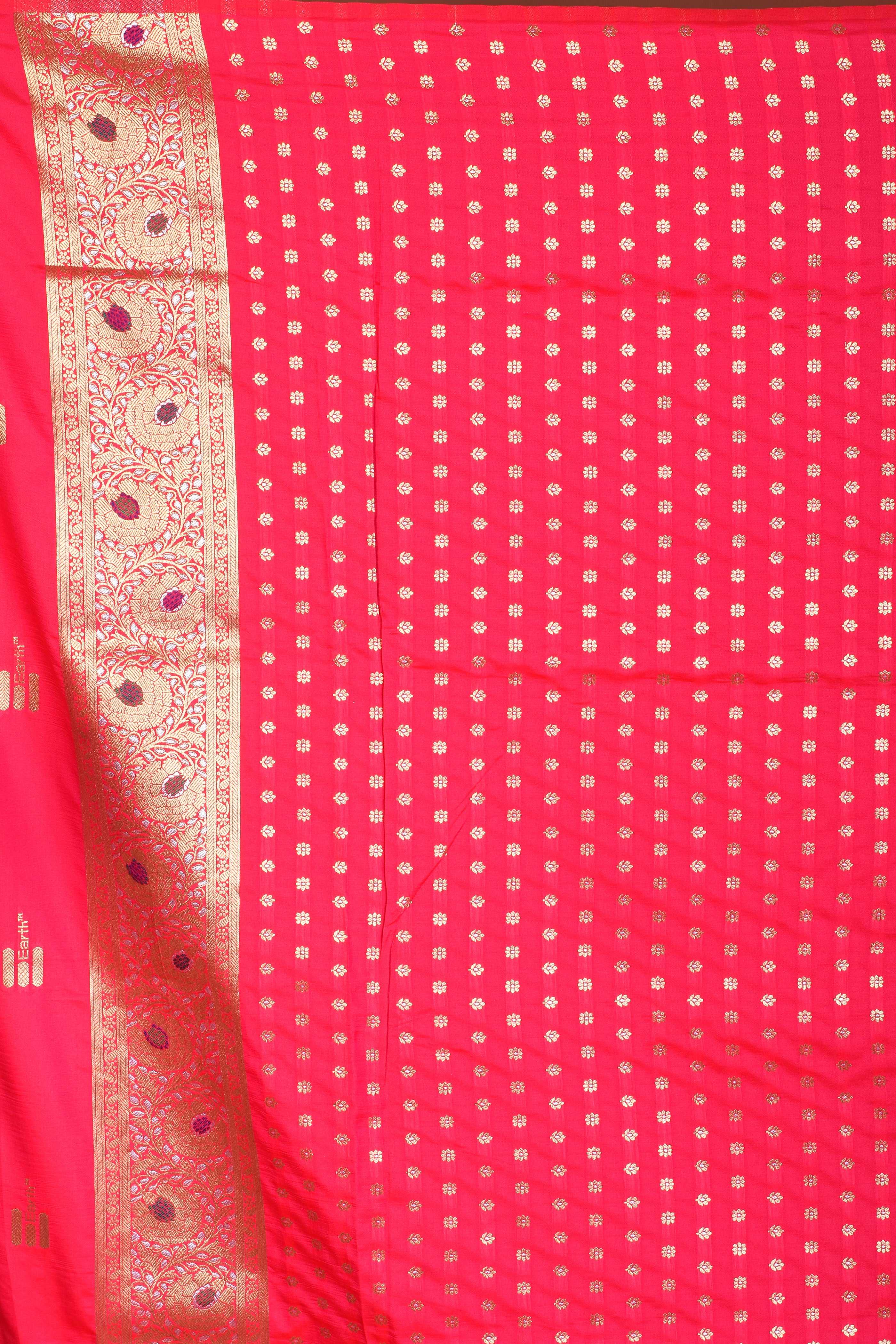 Pink Blended Katan Saree with Golden Zari - Keya Seth Exclusive