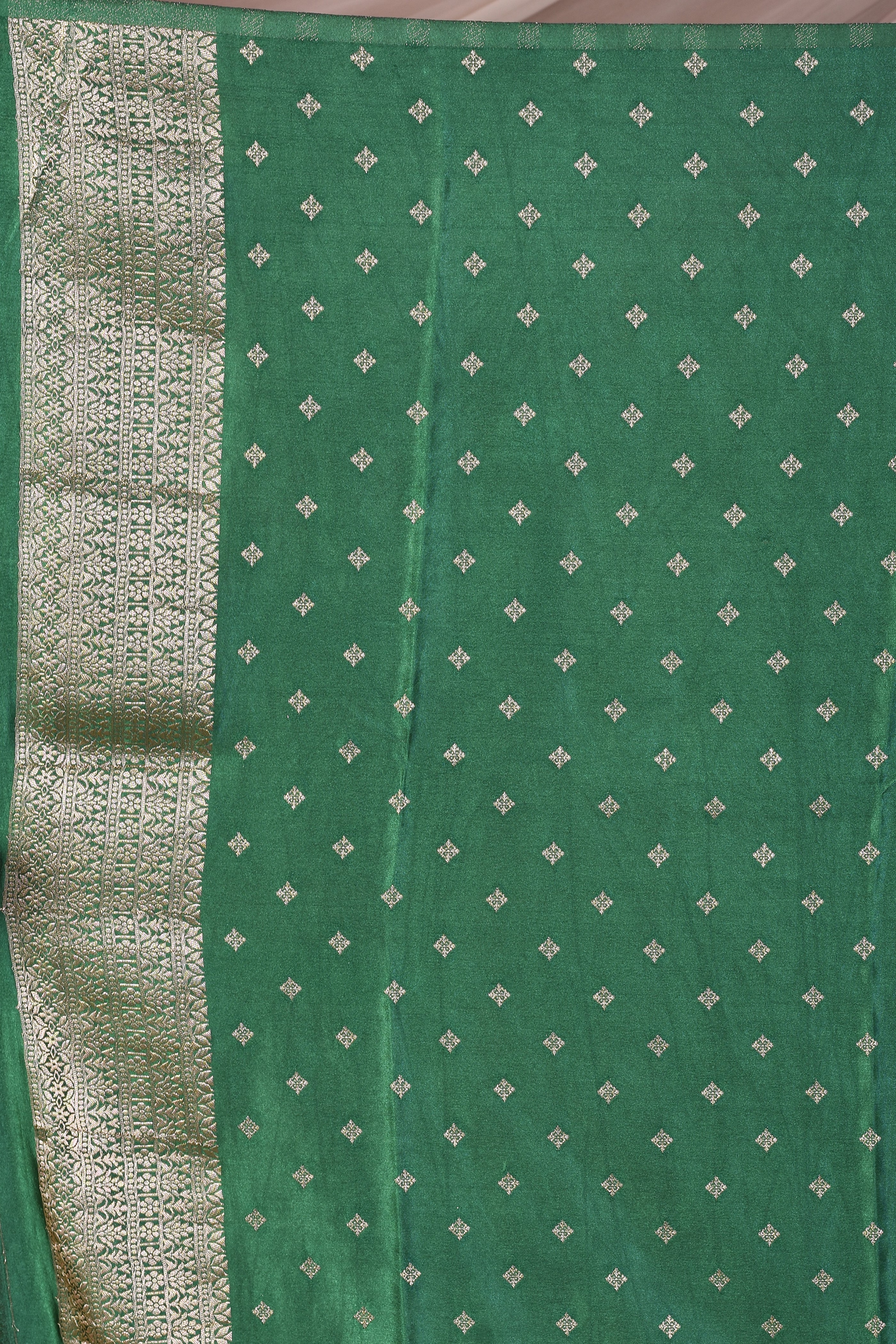Green Blended Mashru Silk Saree - Keya Seth Exclusive
