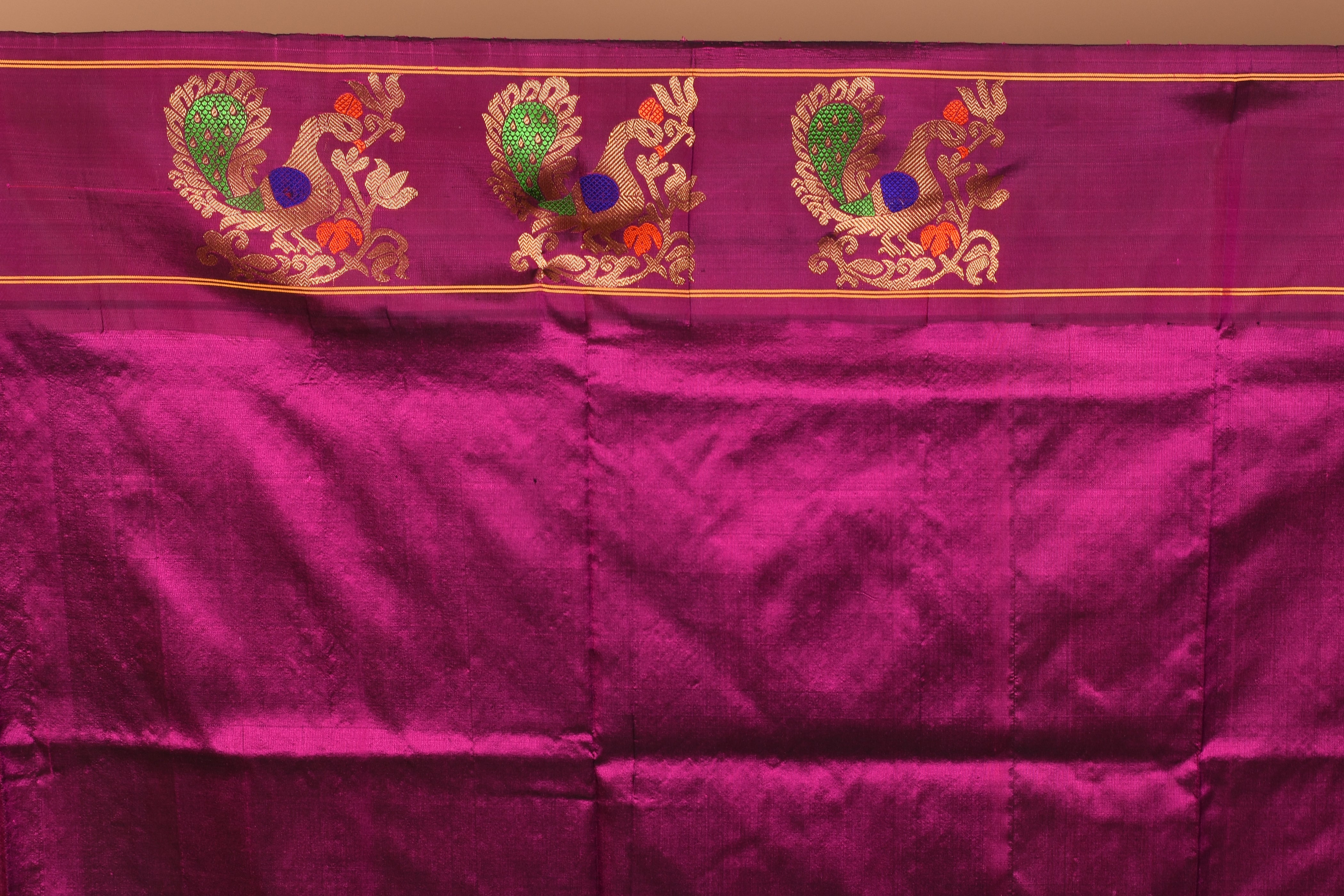 Purple Pure Paithani Silk Saree with Blouse Piece - Keya Seth Exclusive