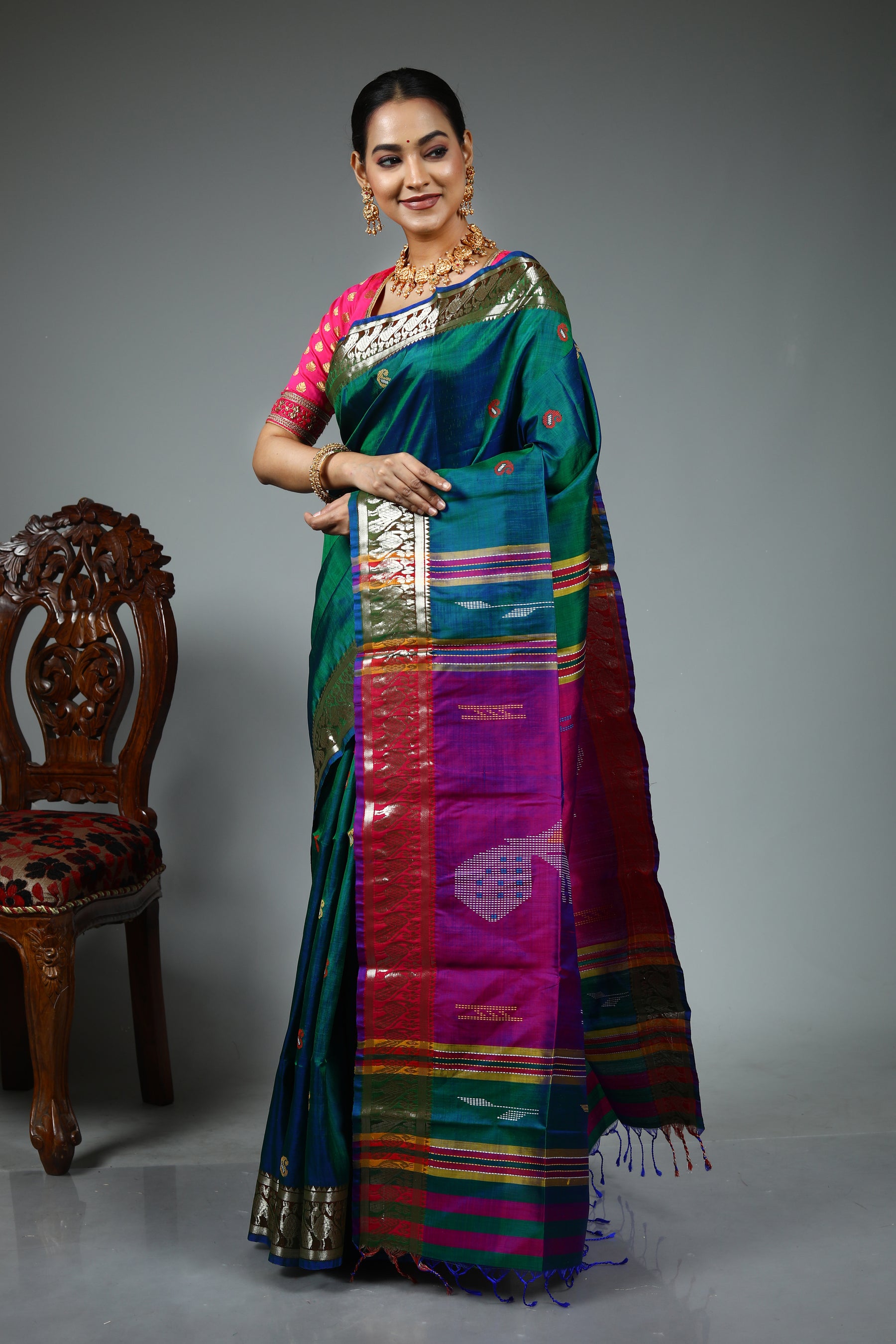 Green Kalashetra Saree