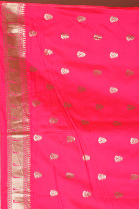 Pink Blended Paithani Saree with Golden Zari - Keya Seth Exclusive