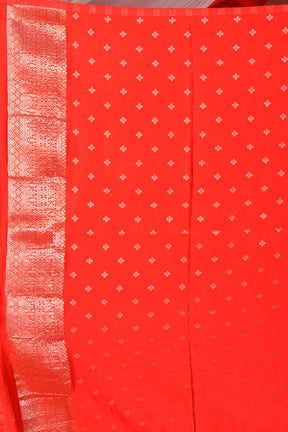 Red Blended Mashru Silk Saree - Keya Seth Exclusive