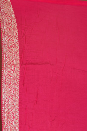 Pink Blended Khaddi Georgette Saree with Golden Zari - Keya Seth Exclusive