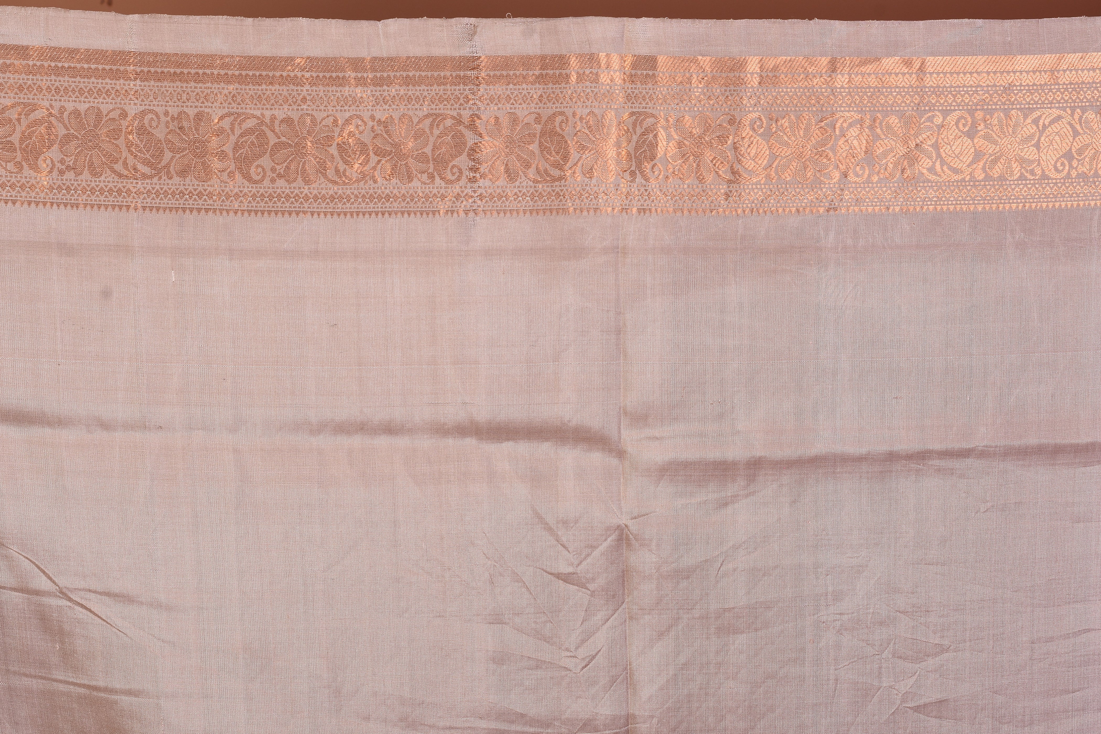 Pink Pure Gadwal Saree with Beige Borders - Keya Seth Exclusive