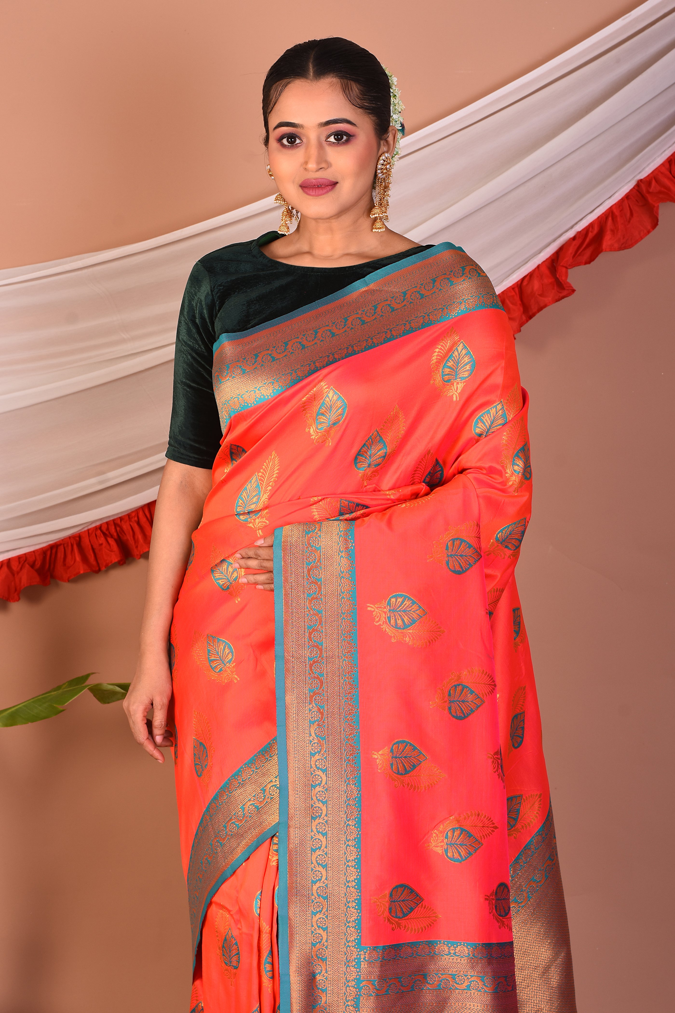 Pink Blended Silk Saree - Keya Seth Exclusive
