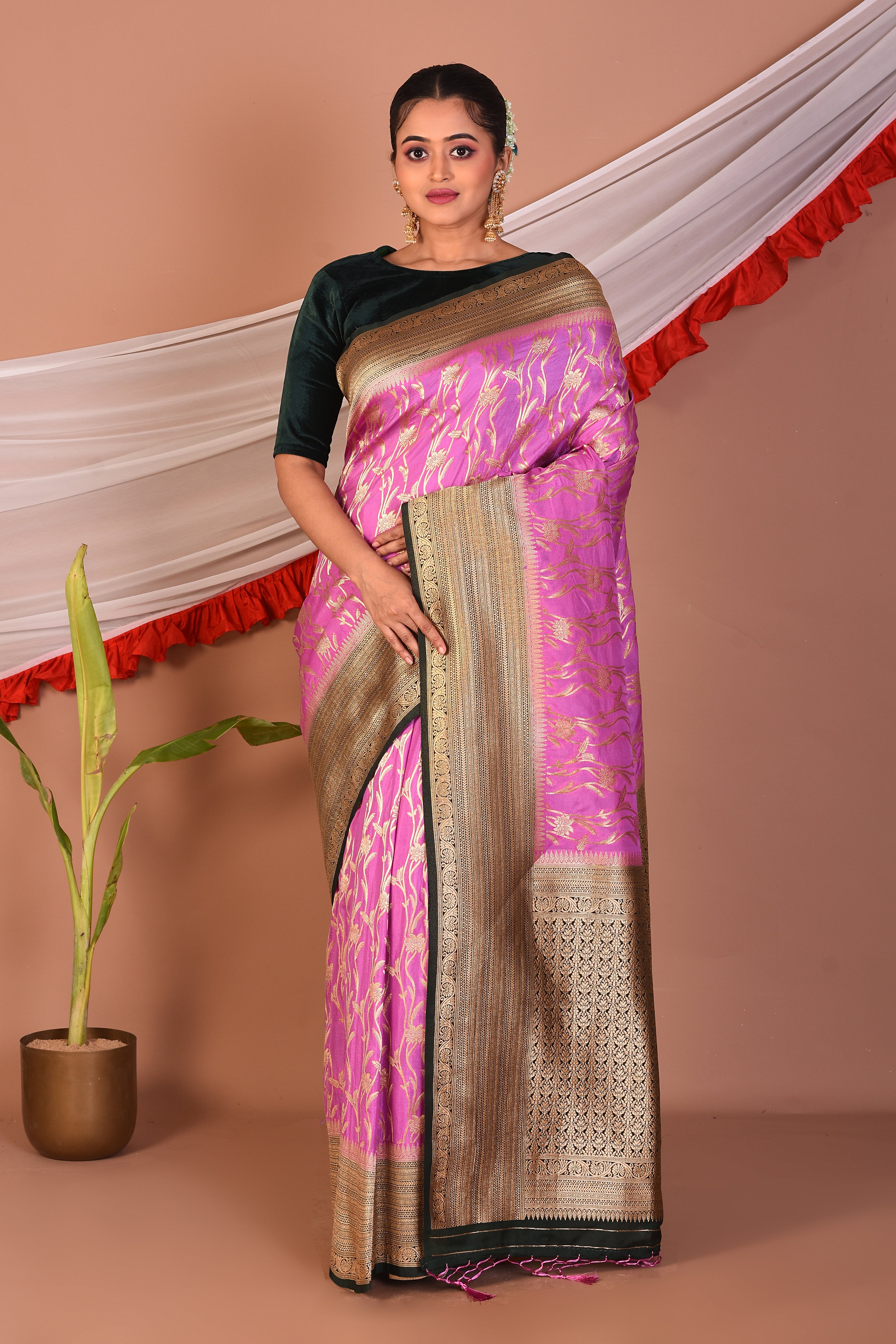 Purple Blended Khaddi Saree - Keya Seth Exclusive