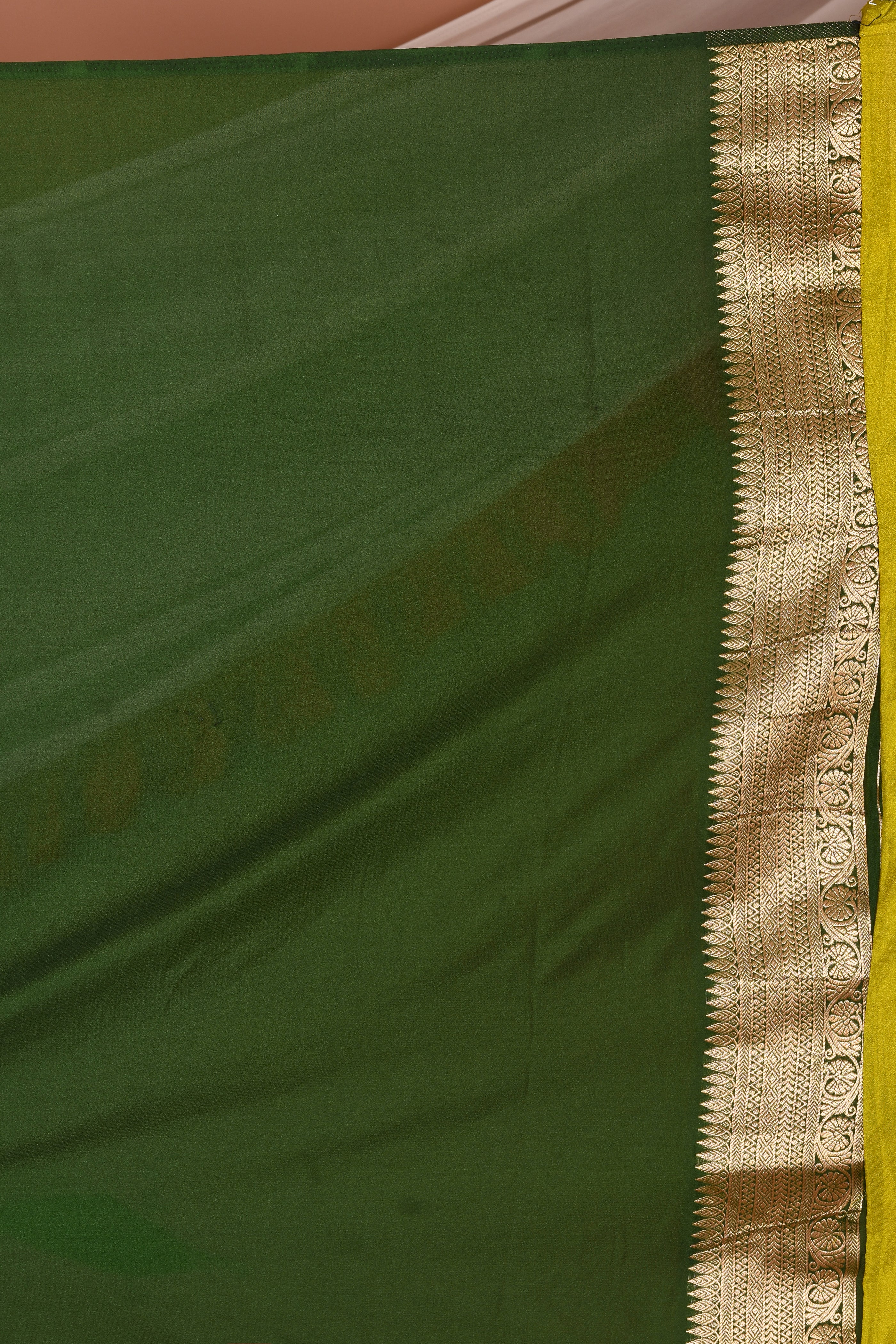 Green Blended Khaddi Saree - Keya Seth Exclusive