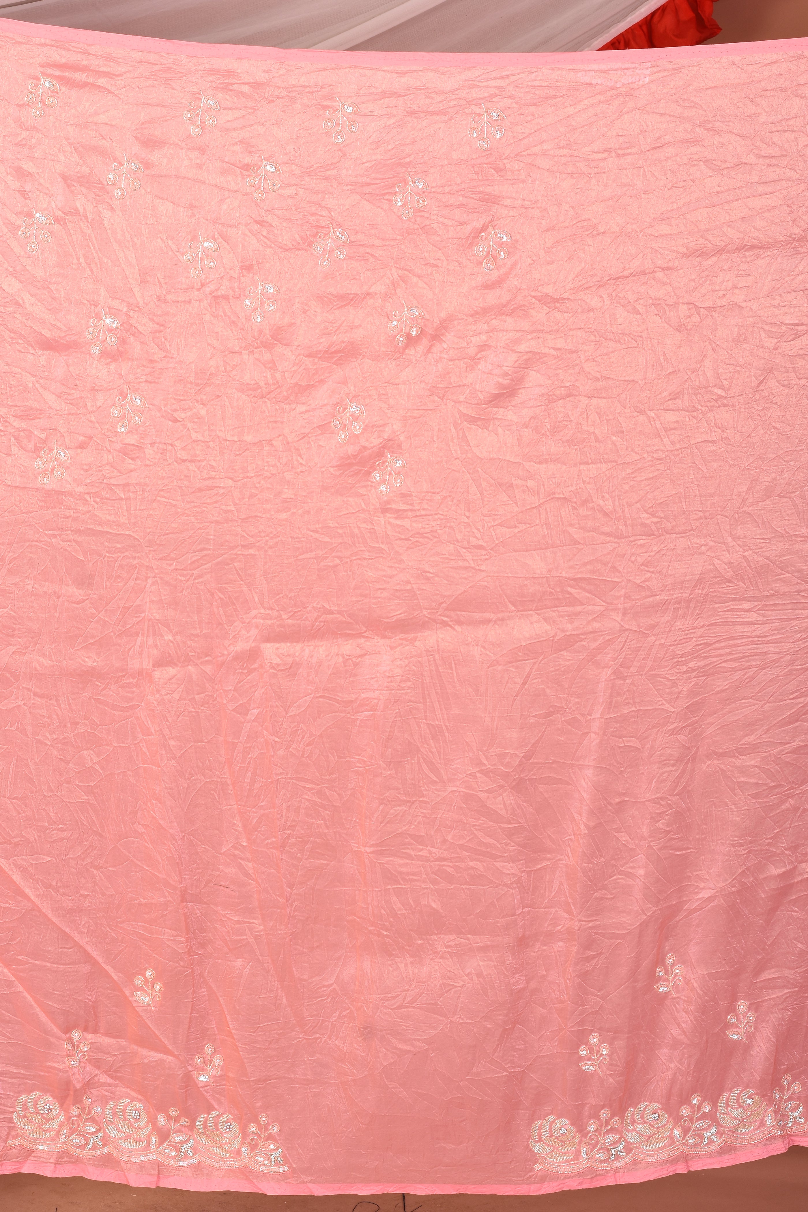 Peach Glass Tissue Saree - Keya Seth Exclusive
