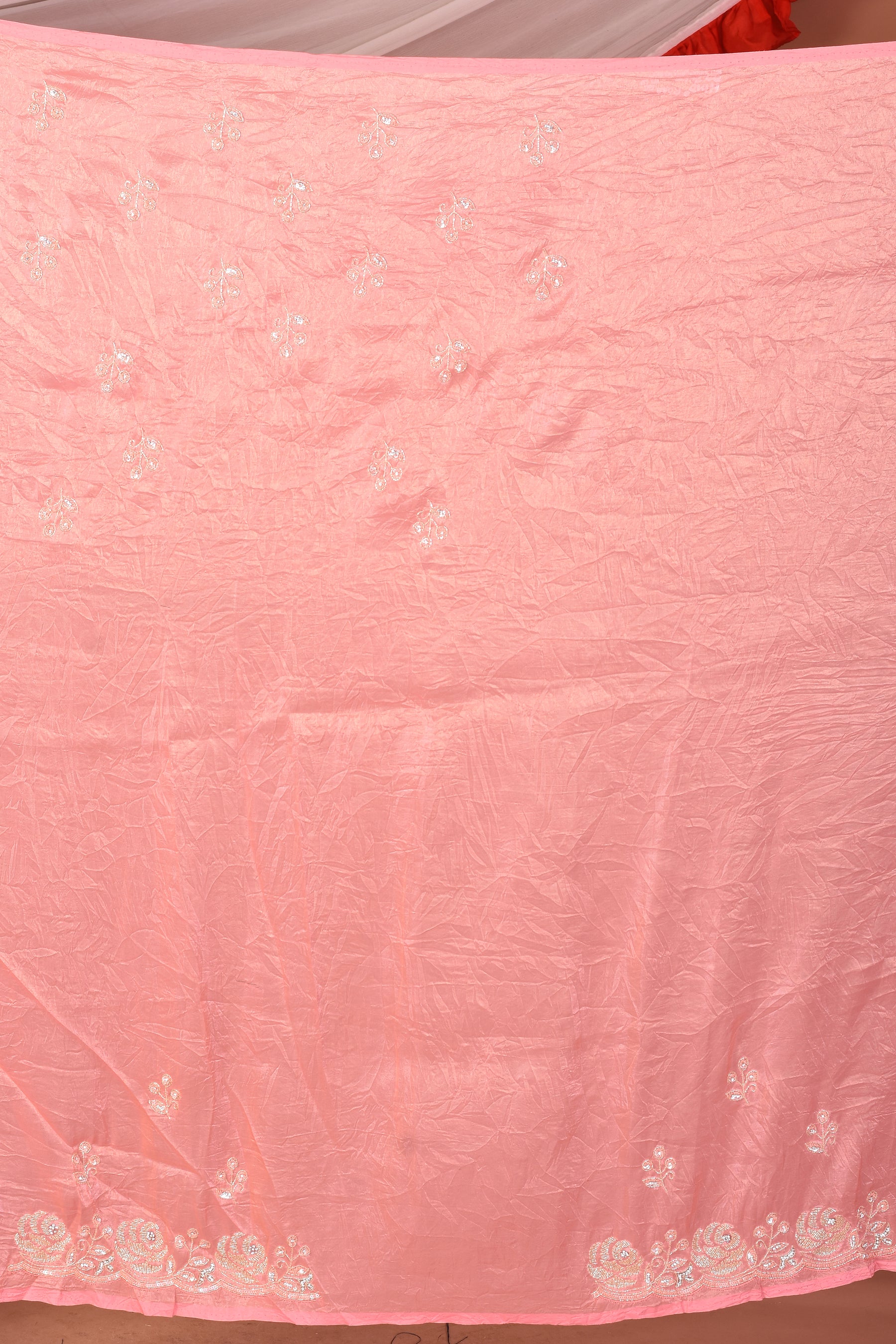 Peach Glass Tissue Saree - Keya Seth Exclusive
