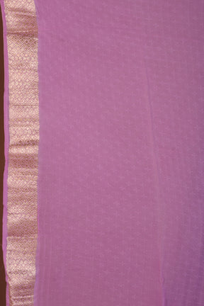 Light Purple Blended Khaddi Georgette Saree with Golden Zari - Keya Seth Exclusive