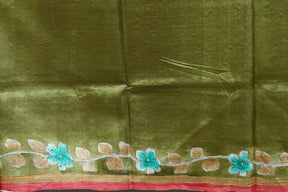 Rust Pure Tussar Saree