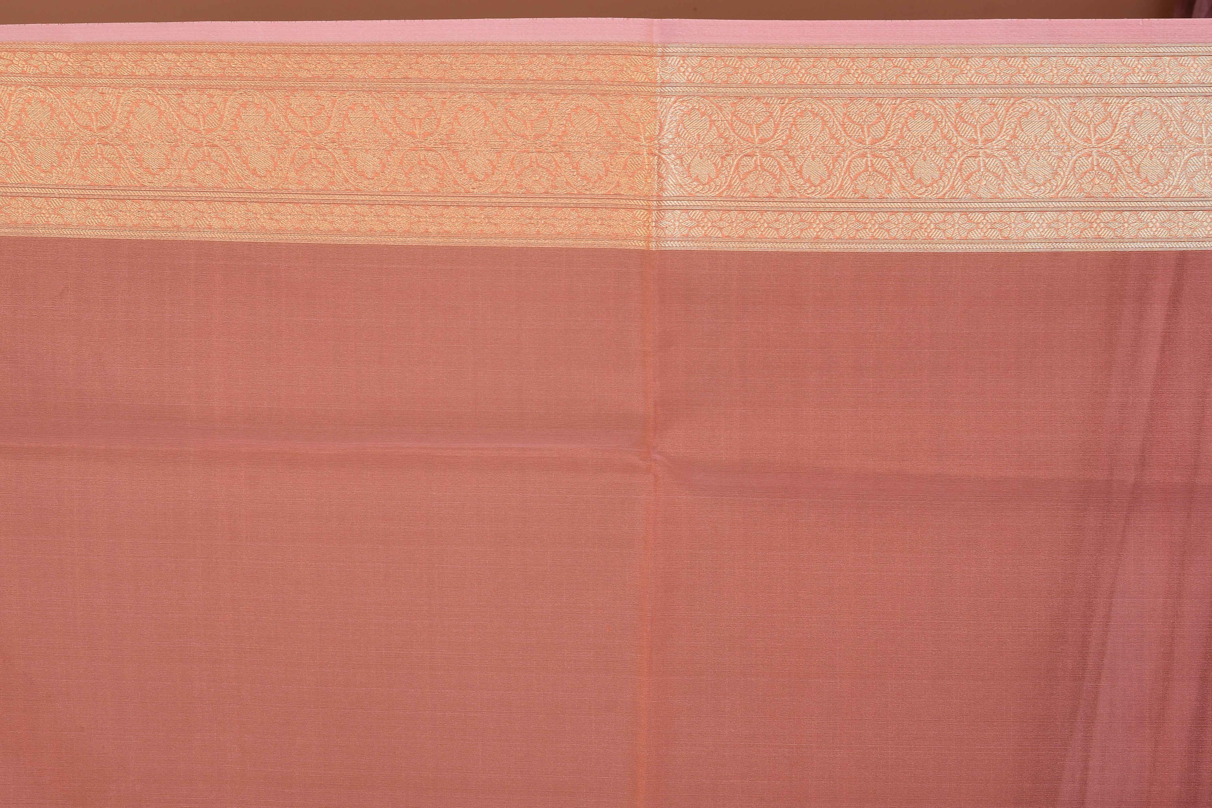 Orange Blended Tissue Saree with Golden Zari - Keya Seth Exclusive