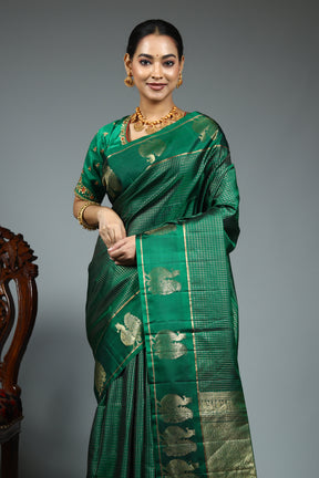Green Pure Katan Saree