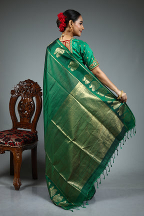 Green Pure Katan Saree