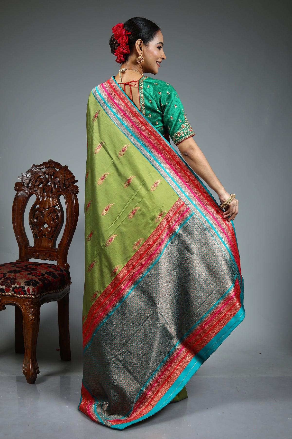 Green Pure Silk Saree
